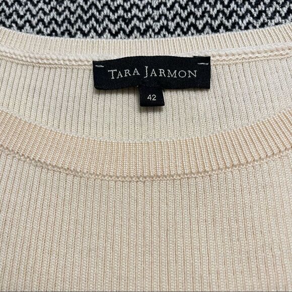 Tara Jarmon Classic Beautiful Black & Ivory Dress! - Picture 2 of 8